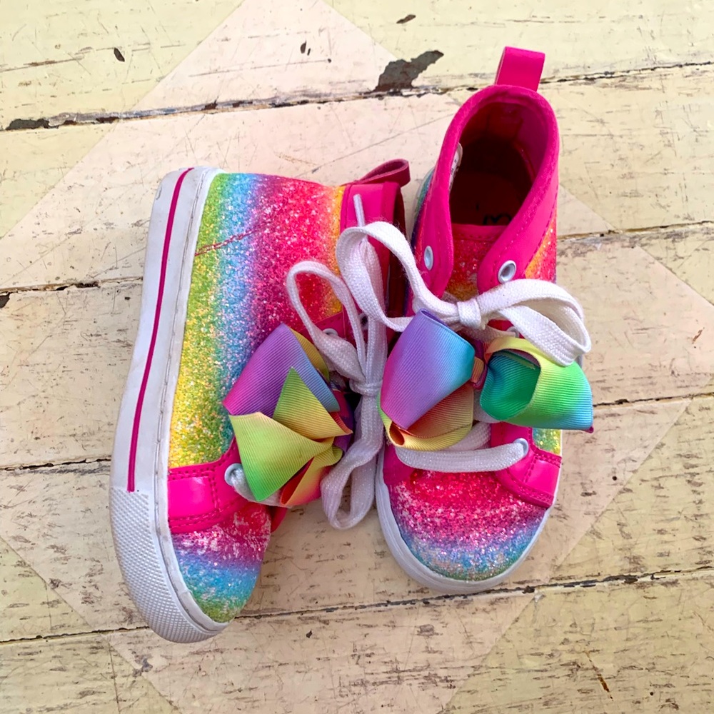 Rainbow jojo high top sneakers